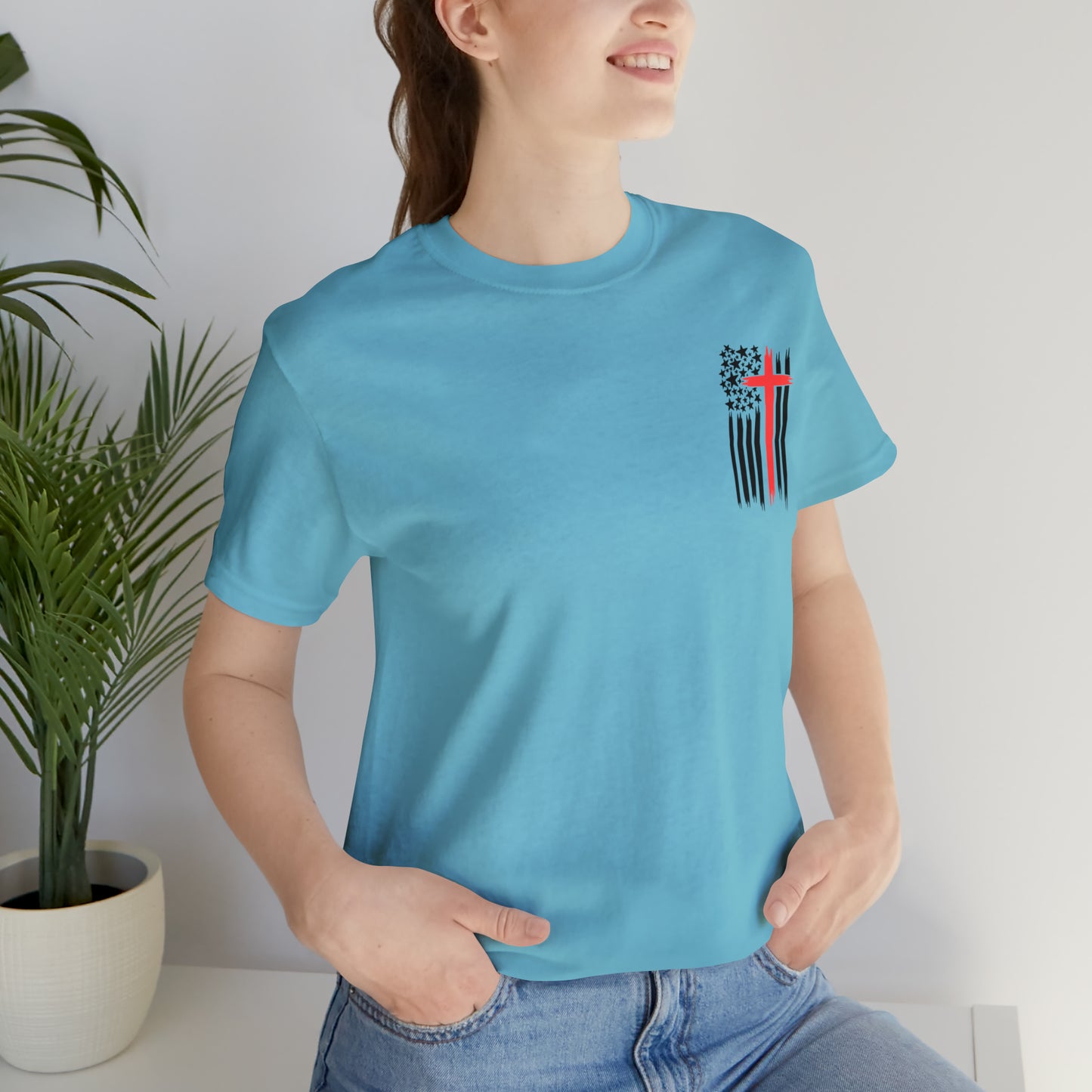 USA Flag (Valor Respect) - Jersey Short Sleeve Tee
