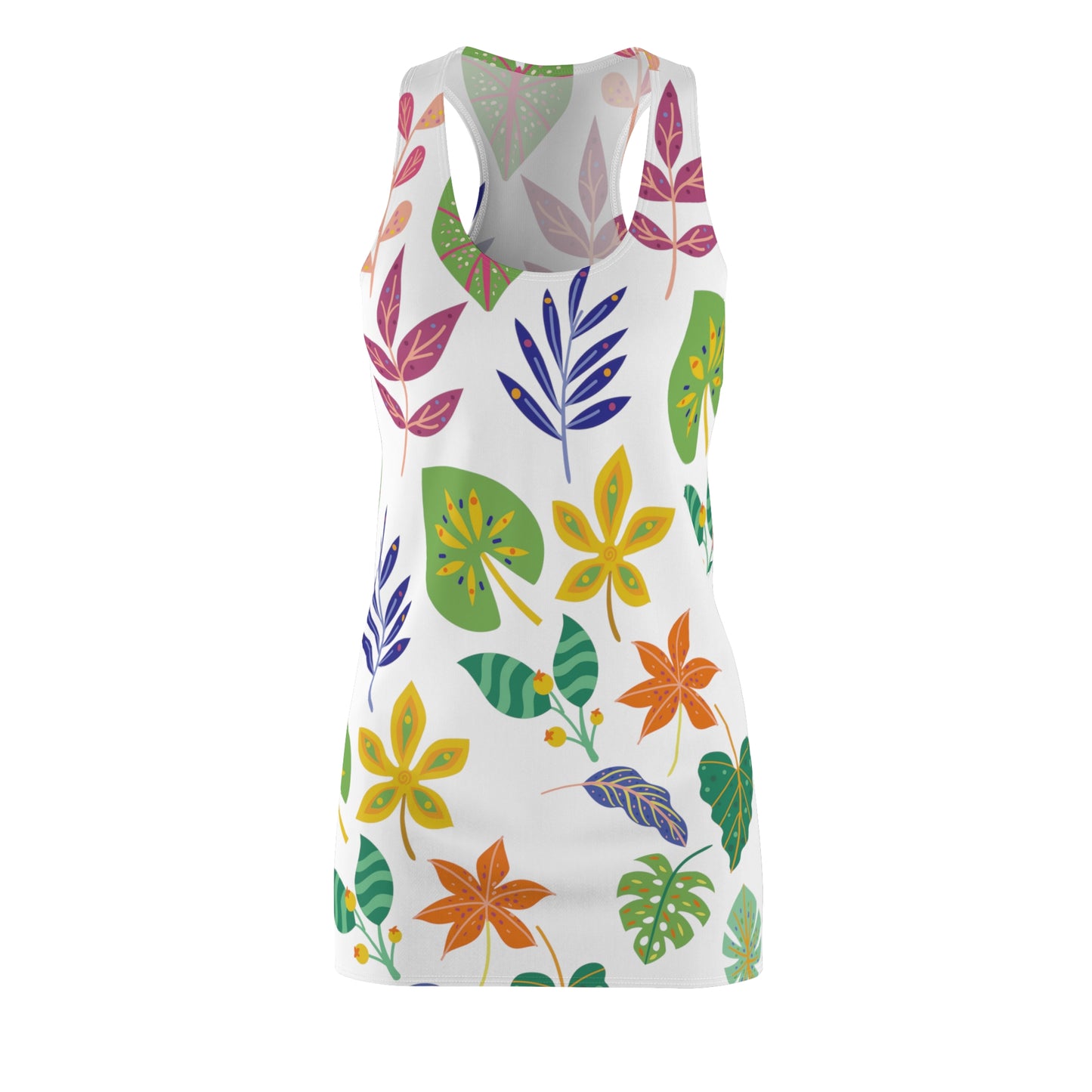 Colorful Leaves Cut & Sew Racerback Dress