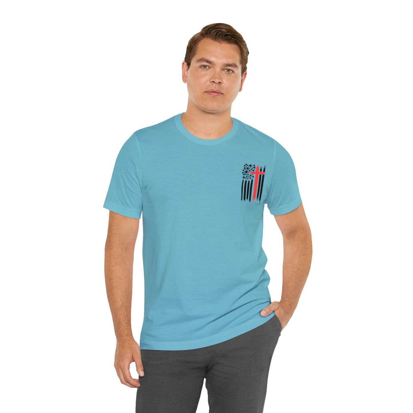USA Flag (Valor Respect) - Jersey Short Sleeve Tee