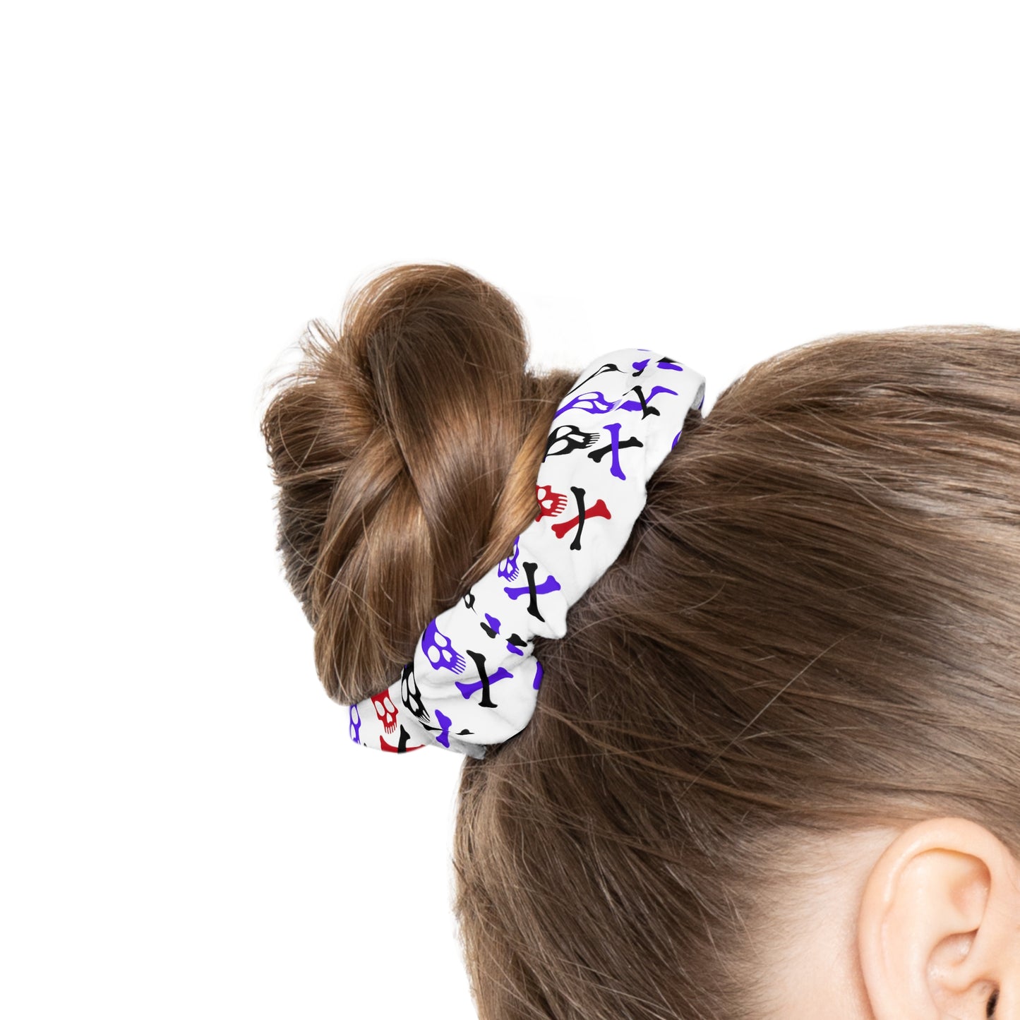 Red, Black, Purple Skull and bones - Scrunchie