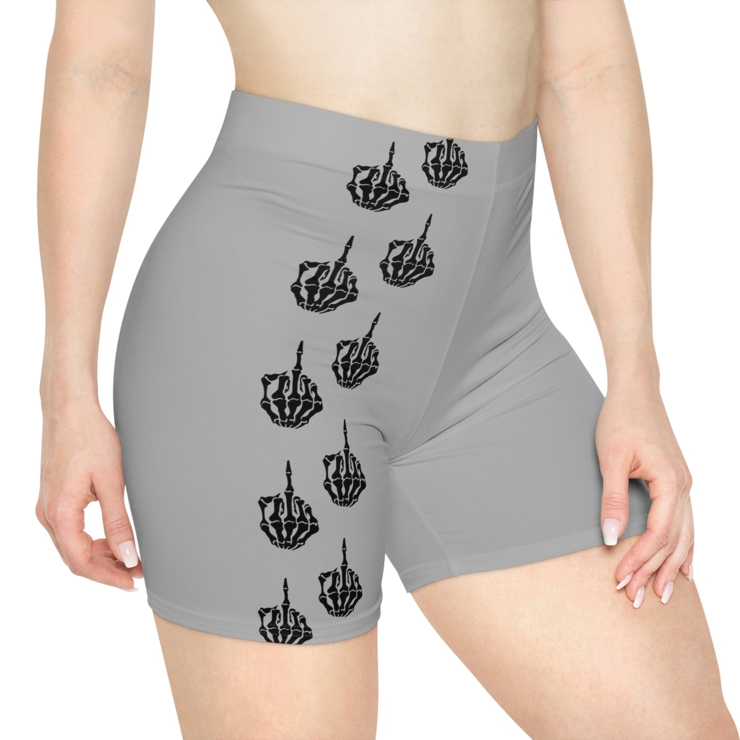 Skeleton Middle Finger Running Shorts
