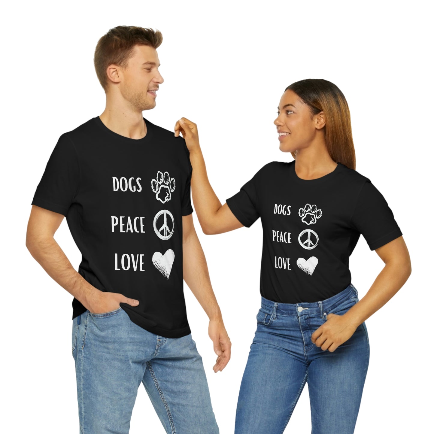 Dogs Peace Love - Short Sleeve Tee 02