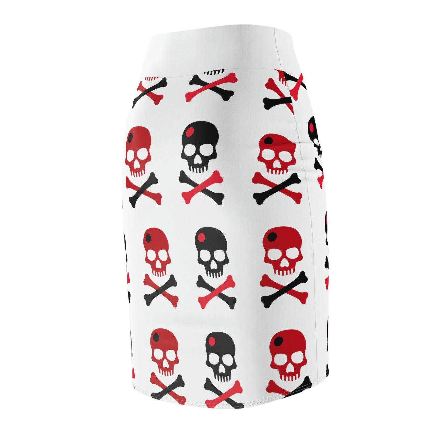 Skull and Bones Pencil Skirt