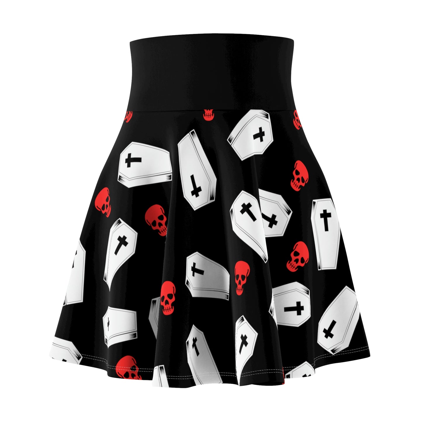 Coffin and Red Skulls Skirt