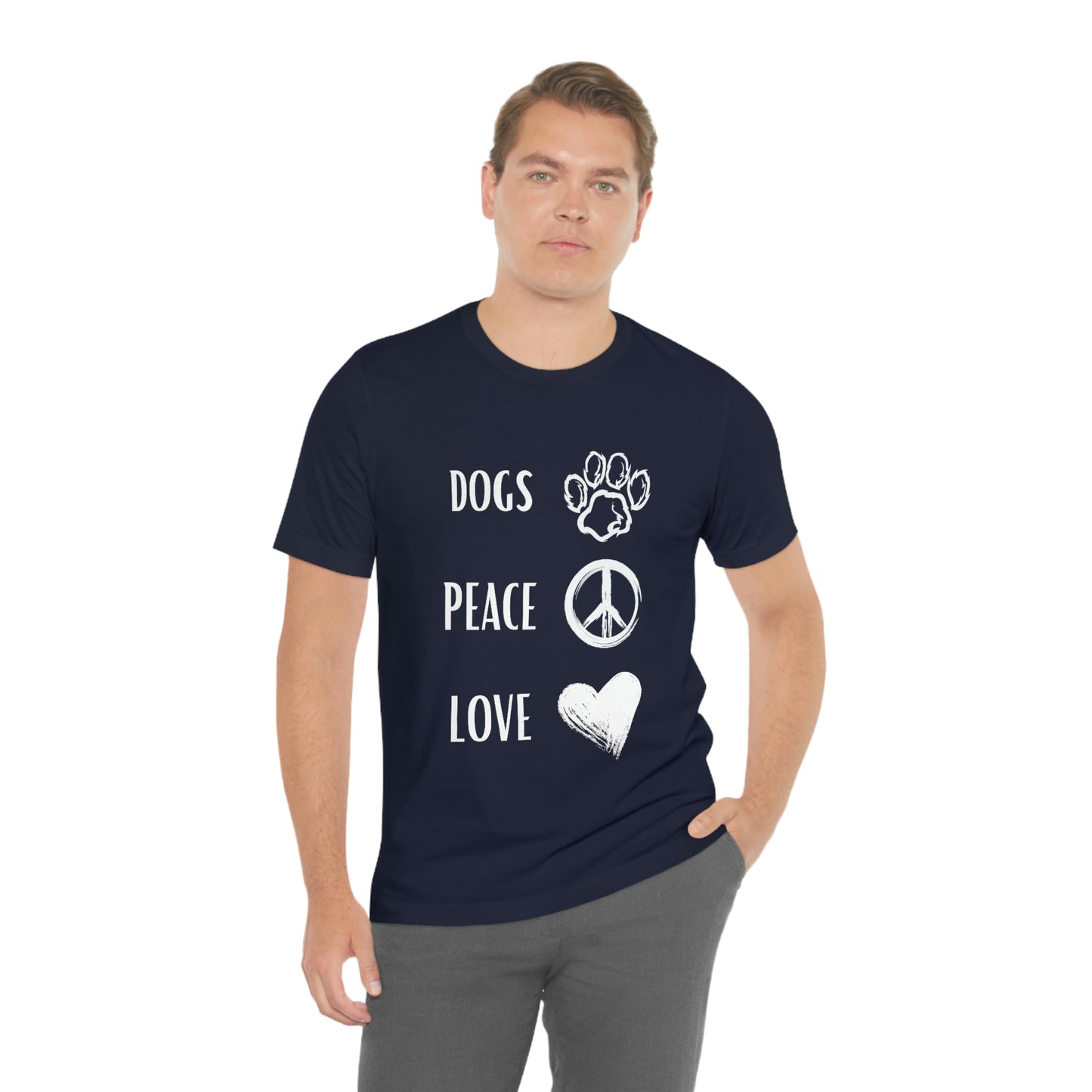 Dogs Peace Love - Short Sleeve Tee 02