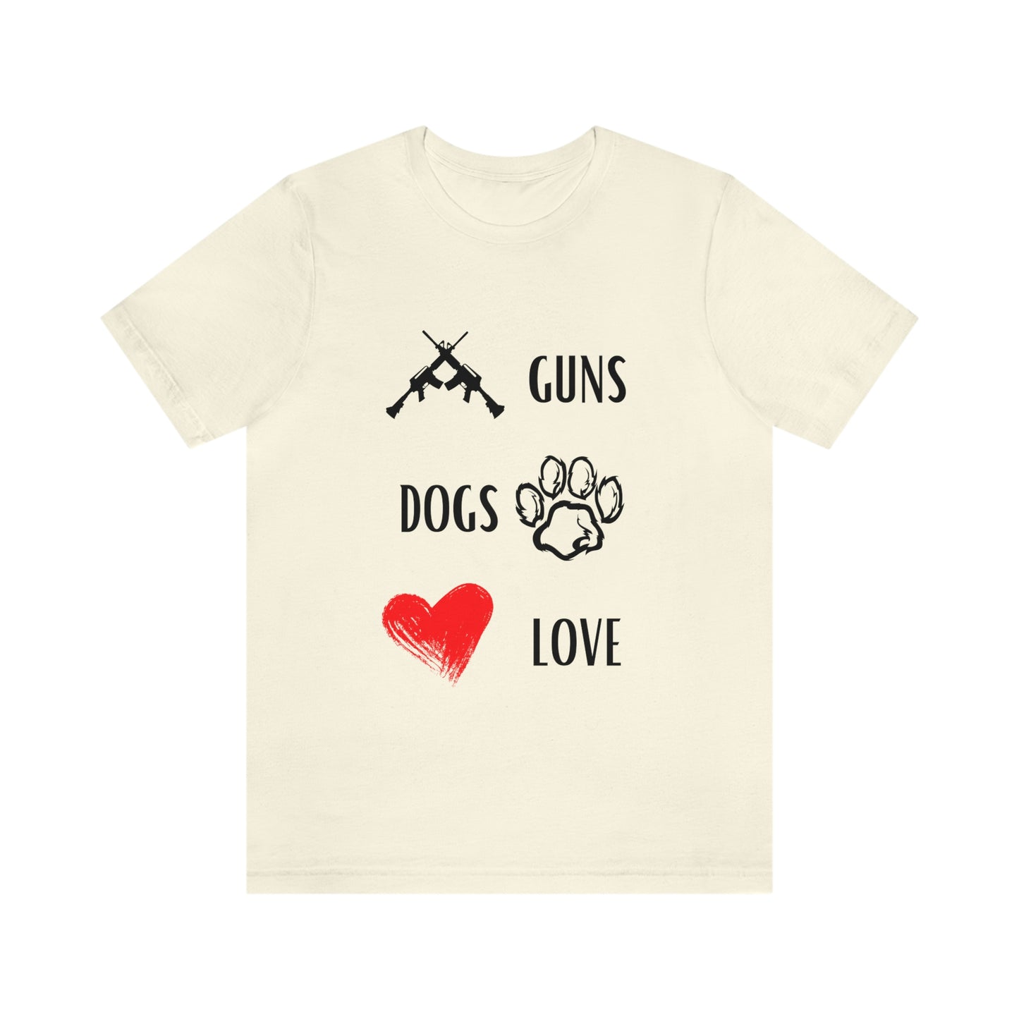 Guns Dogs Red Love - Short Sleeve Tee 02