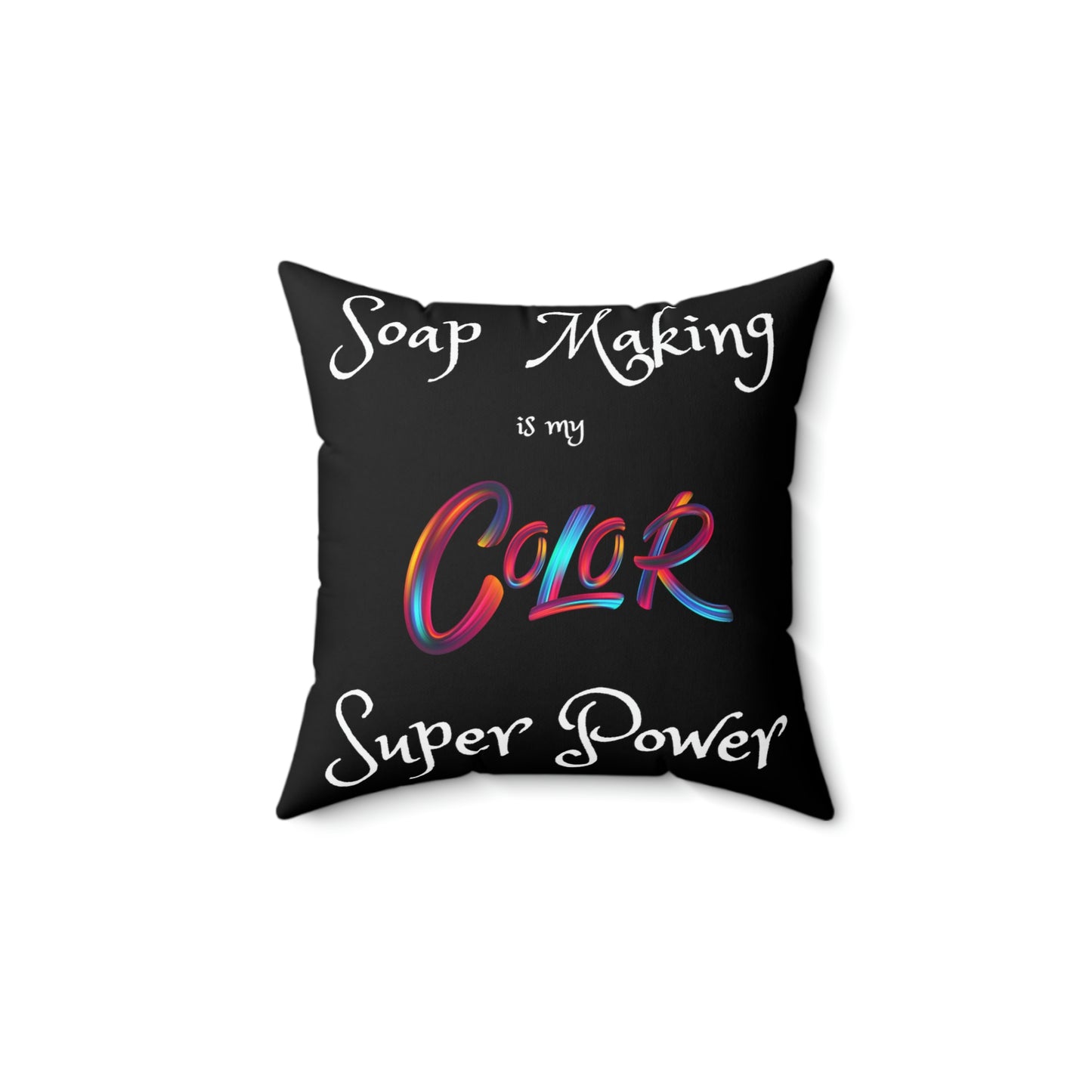 Color Super Power Square Pillow