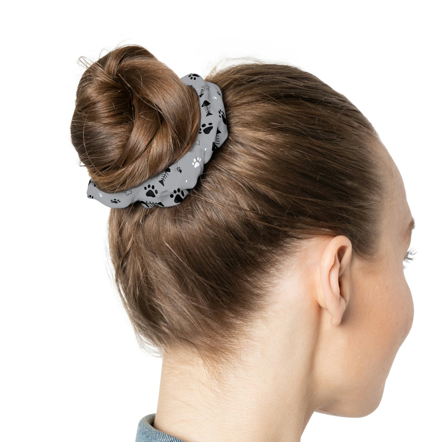 Cat Paws and Fish Bones - Scrunchie
