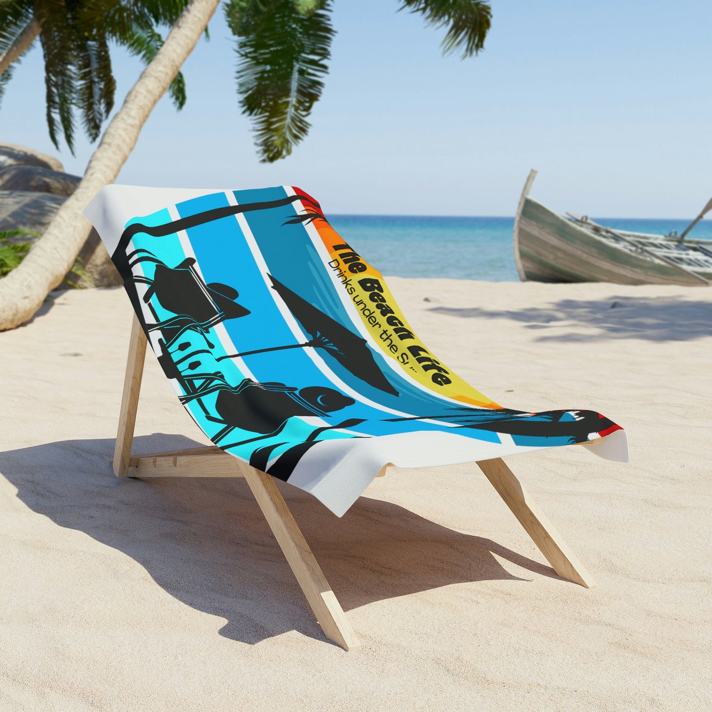 Drinking on the Beach - Beach Towel