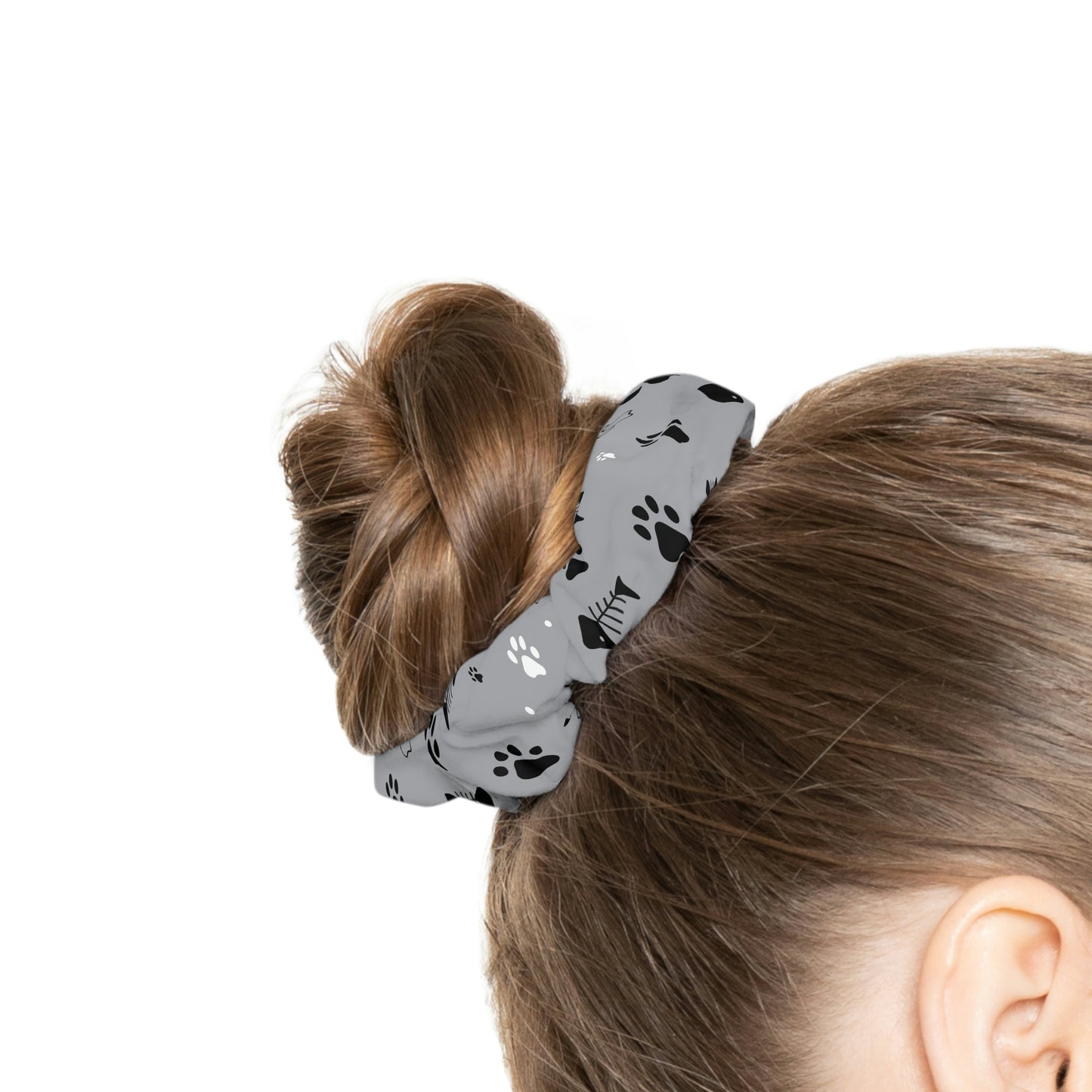 Cat Paws and Fish Bones - Scrunchie