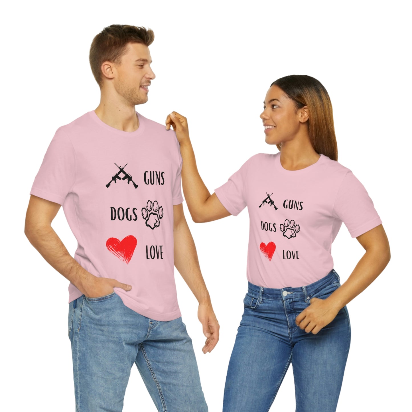Guns Dogs Red Love - Short Sleeve Tee 02
