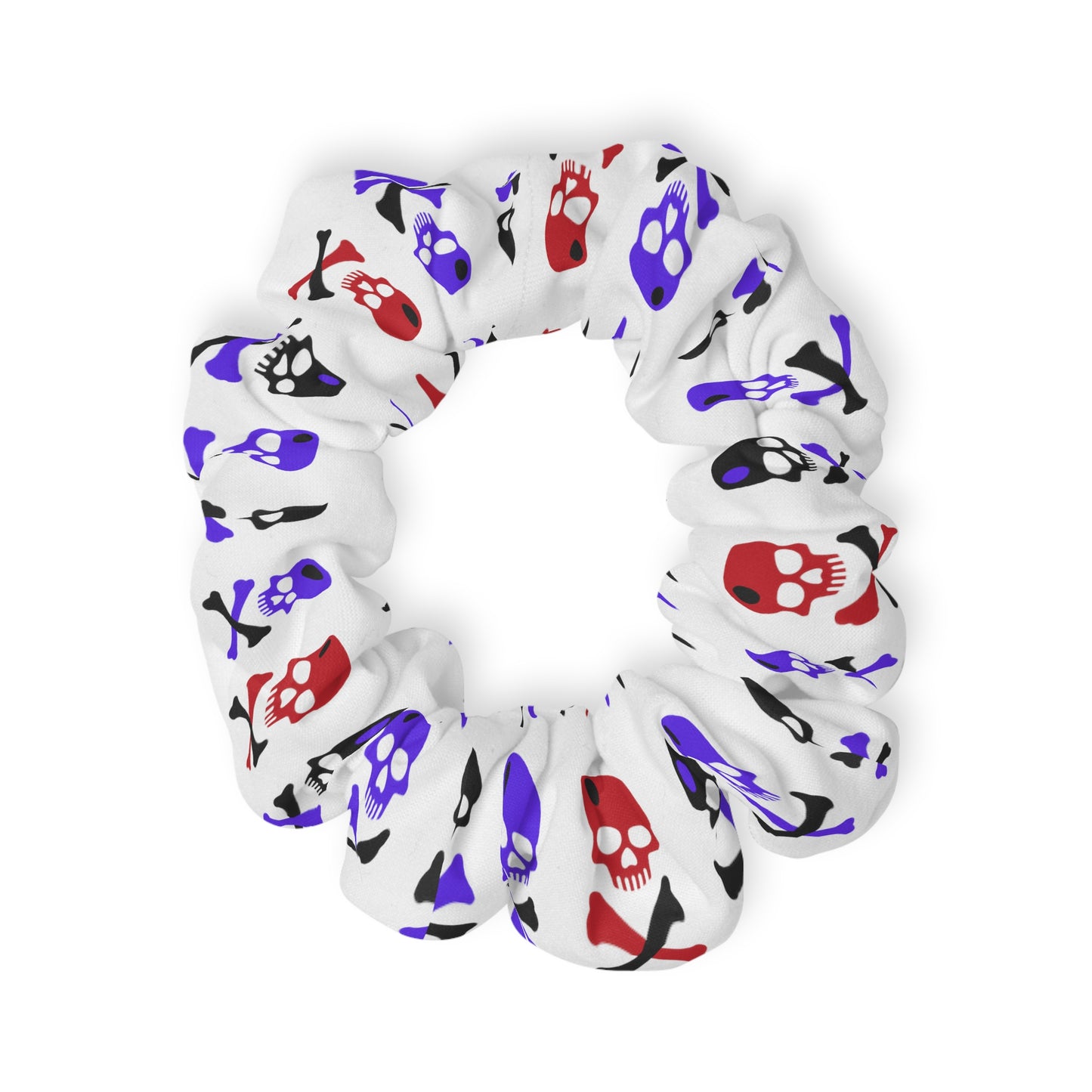Red, Black, Purple Skull and bones - Scrunchie