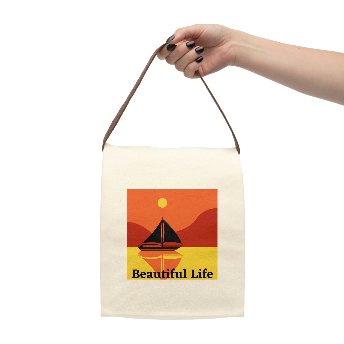 Canvas Lunch Bag With Strap
