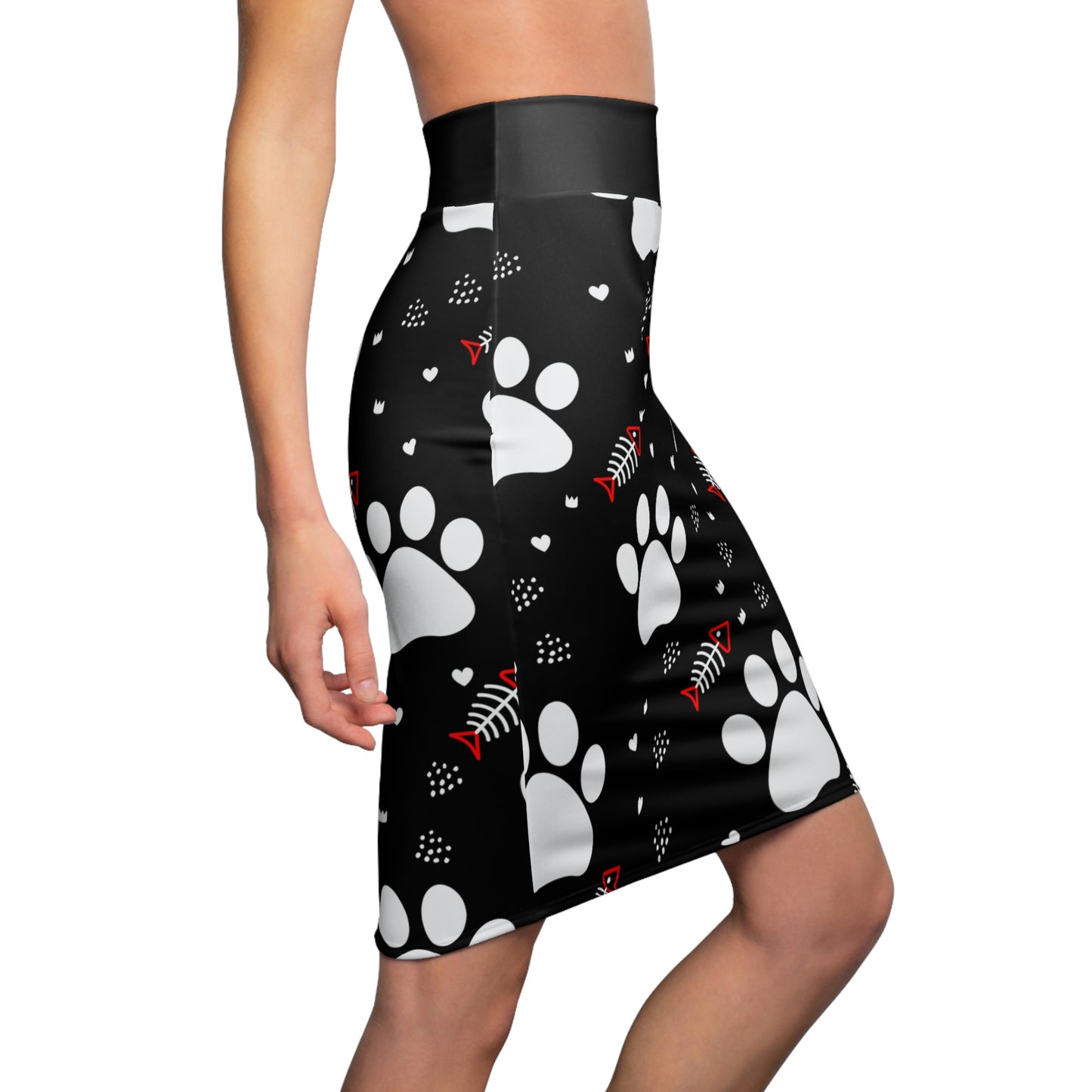 Kitty Paws and Dead Red Fish - Pencil Skirt
