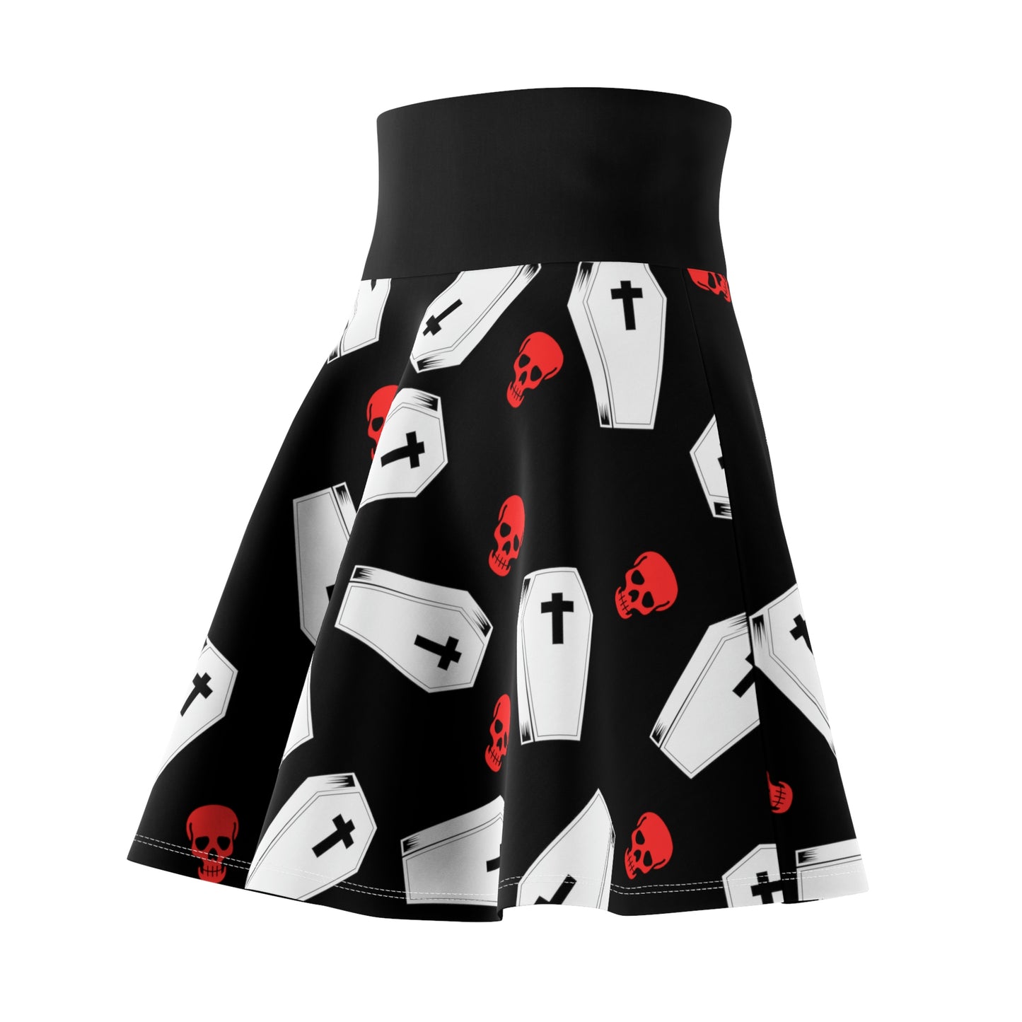Coffin and Red Skulls Skirt
