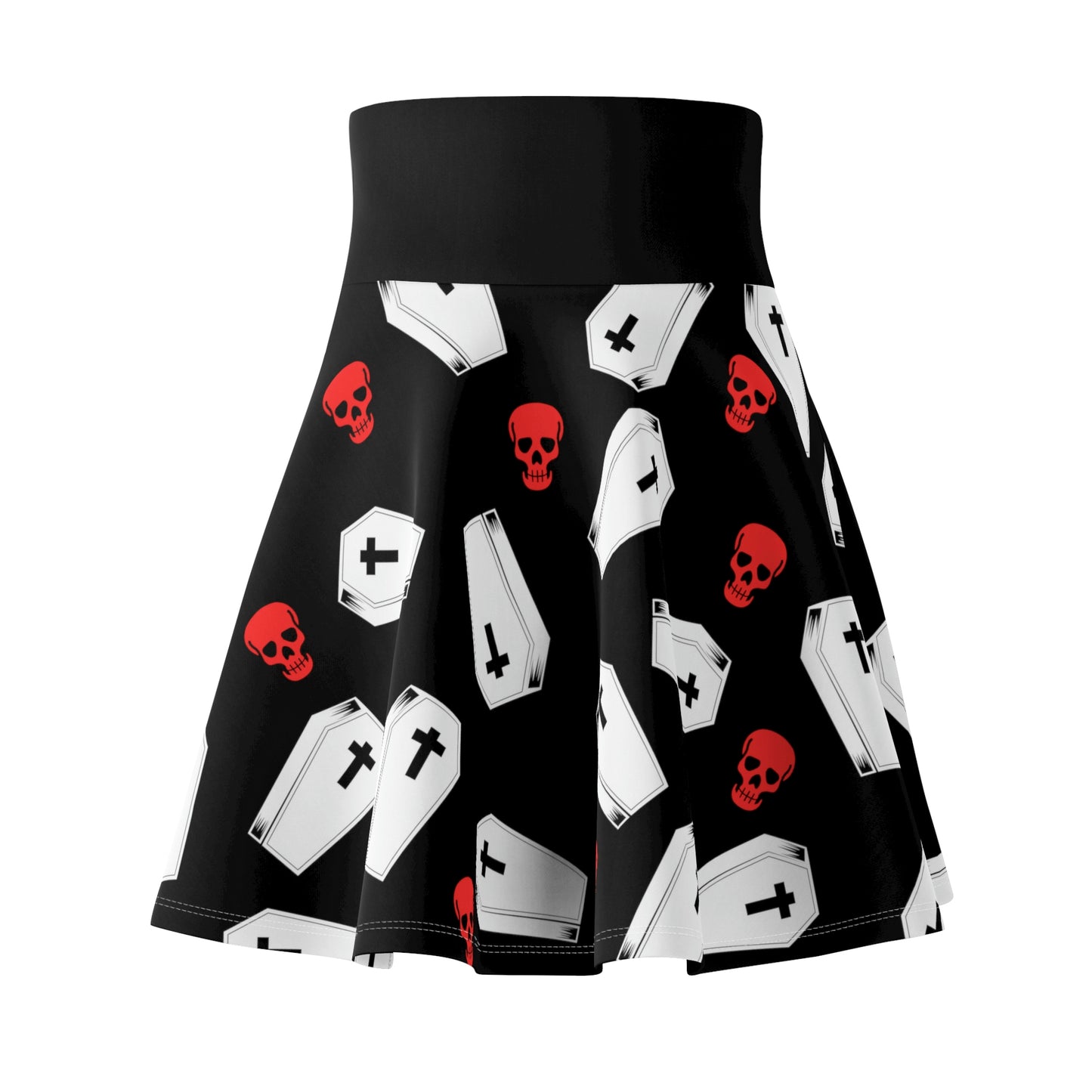 Coffin and Red Skulls Skirt