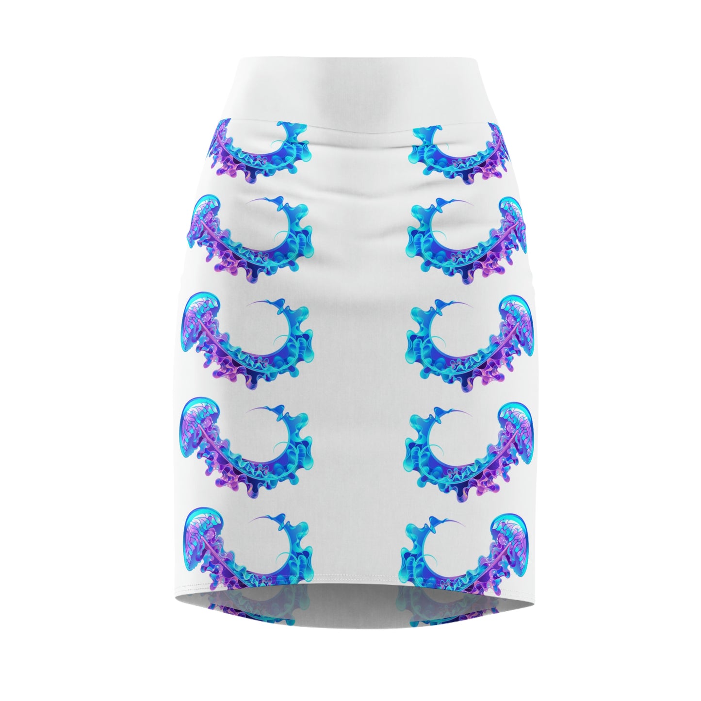 Pretty Blue Physalia physalis - Pencil Skirt