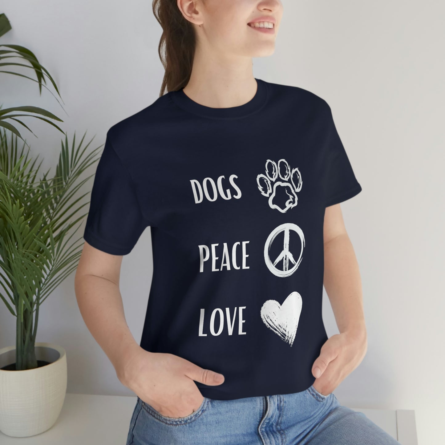 Dogs Peace Love - Short Sleeve Tee 02