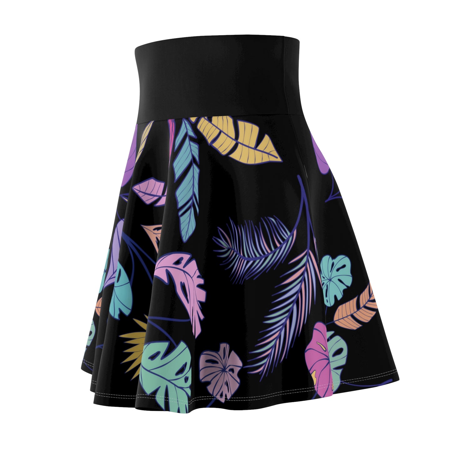 Uniquely Printed Leaves design 04 - Black