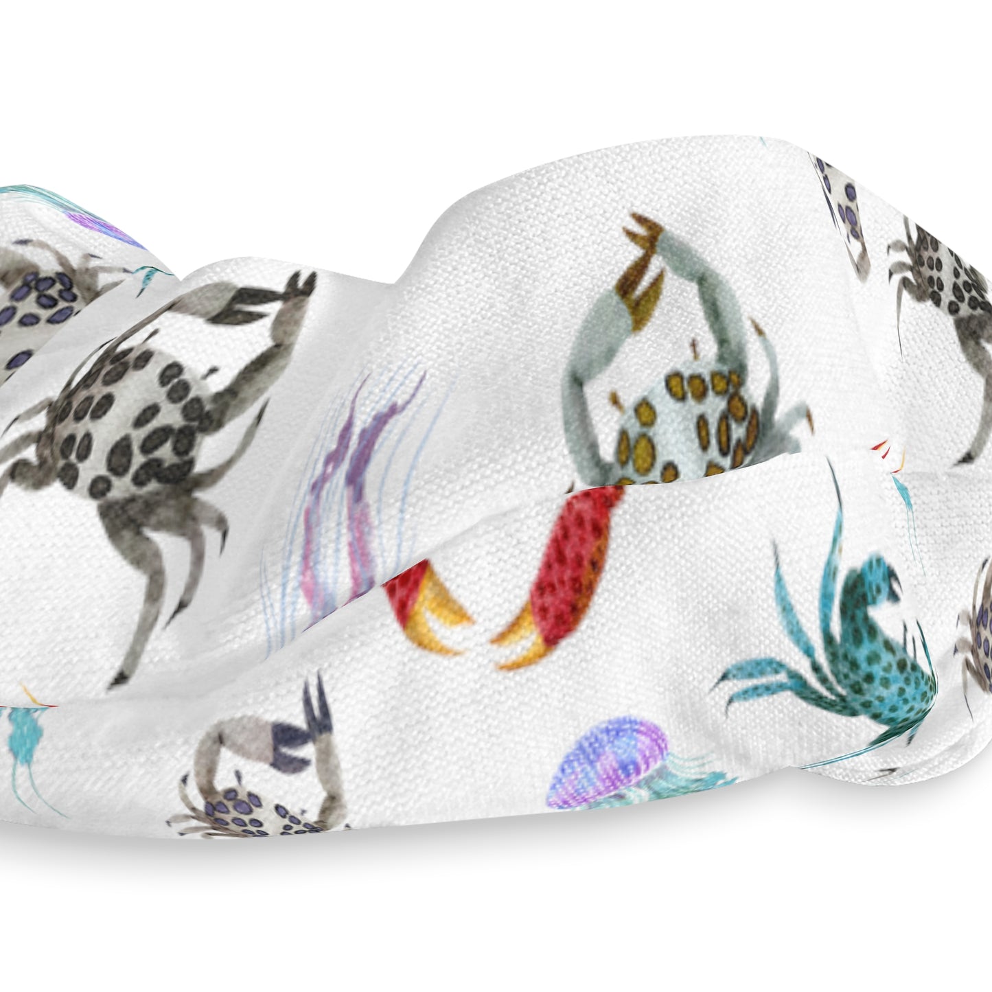 Crab and Jellyfish - Scrunchie