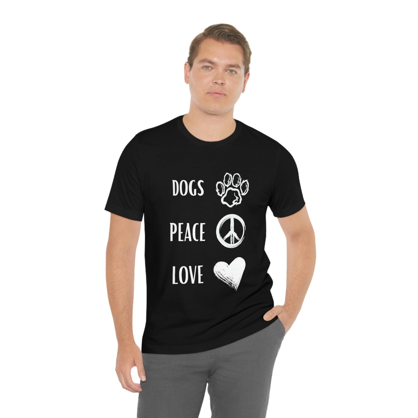 Dogs Peace Love - Short Sleeve Tee 02