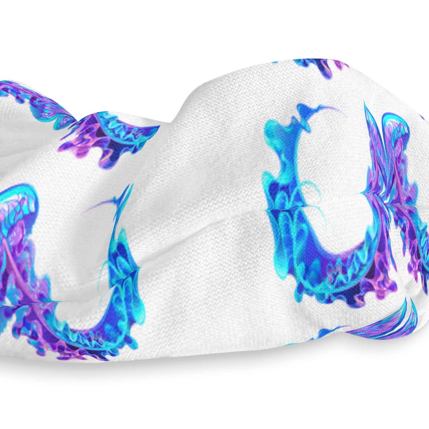 Beautiful Blue Purple Jellyfish - Scrunchie