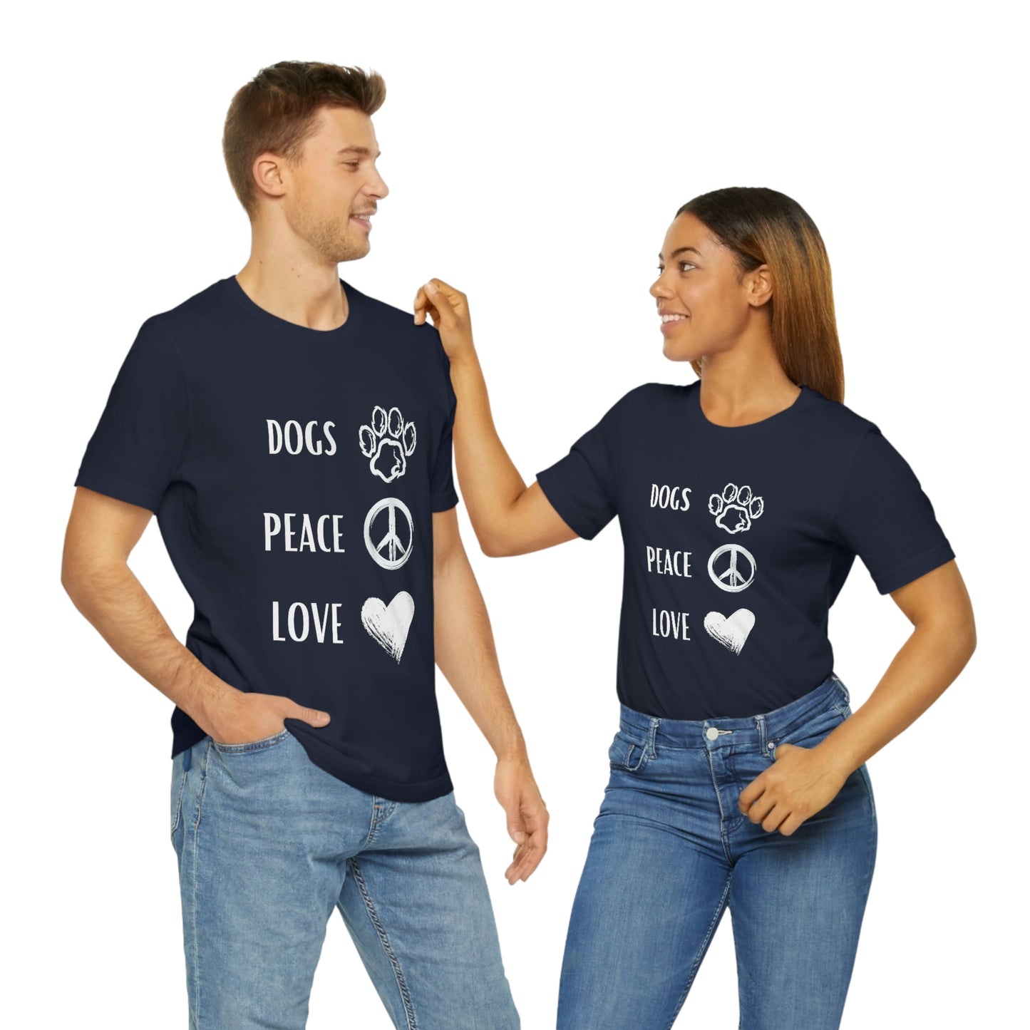 Dogs Peace Love - Short Sleeve Tee 02