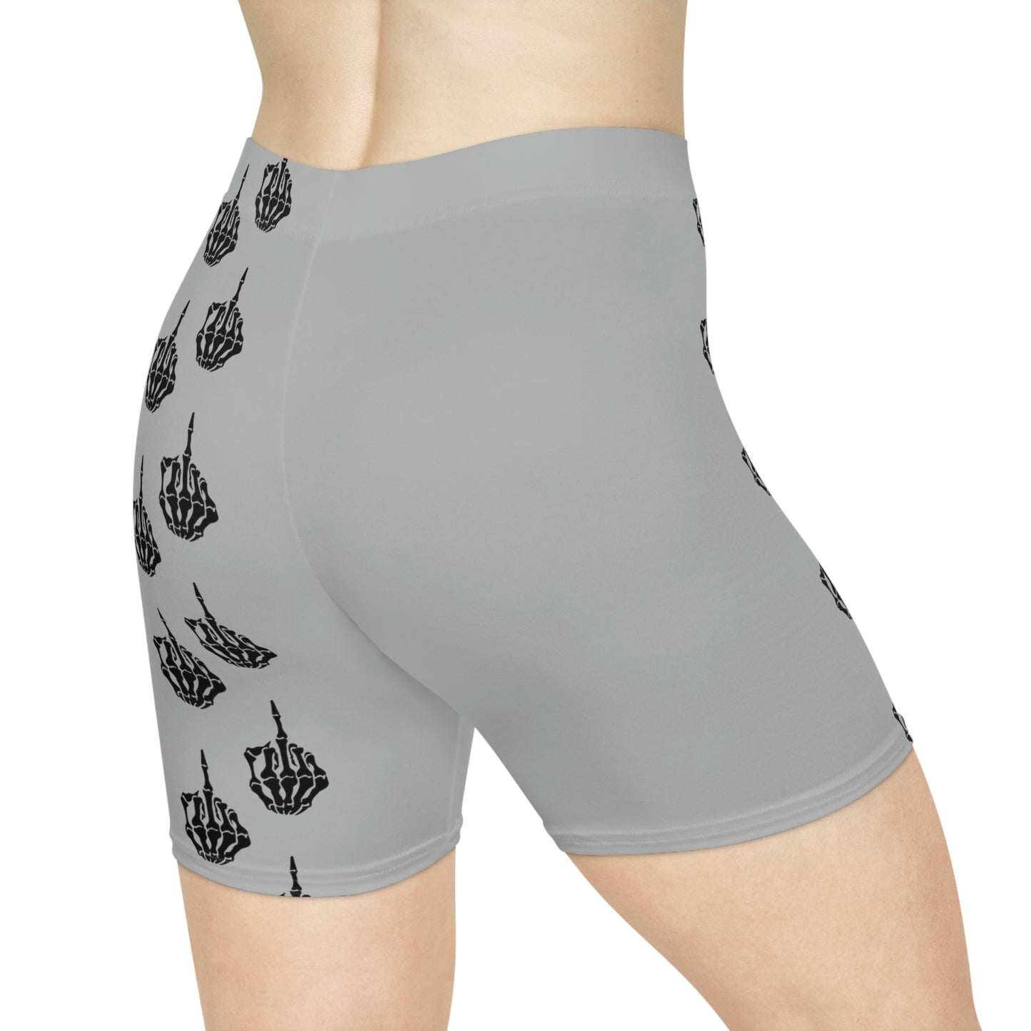 Skeleton Middle Finger Running Shorts