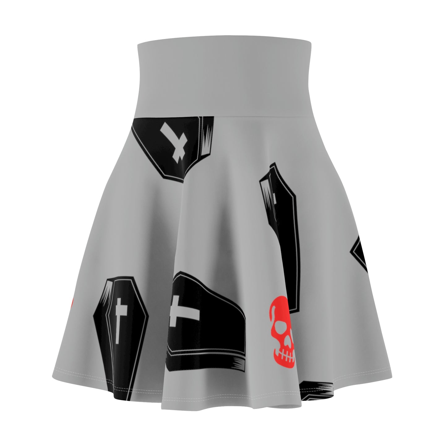 Coffin and Red Skull Skirt -(Large Print)