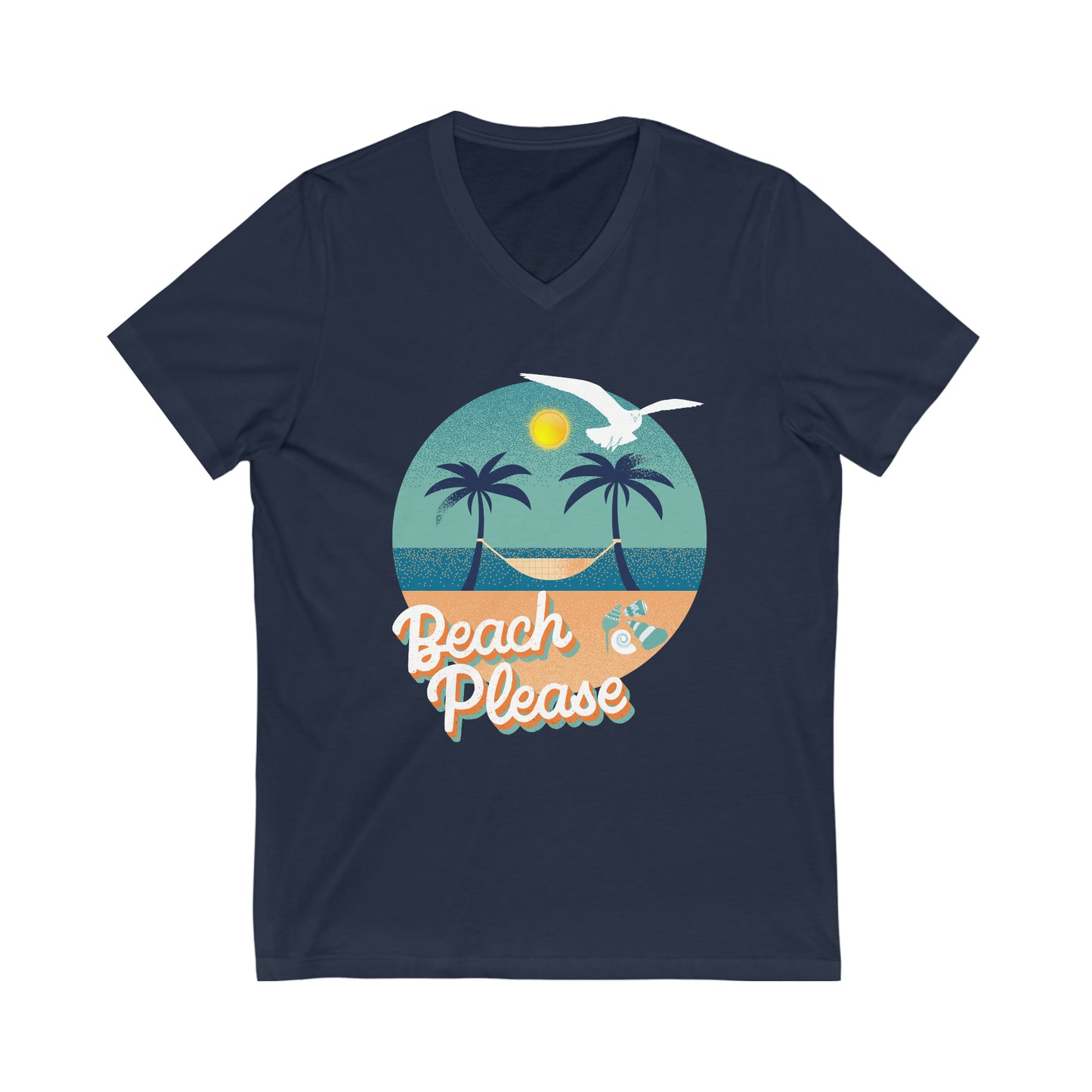 Beach Please V-Neck Tee