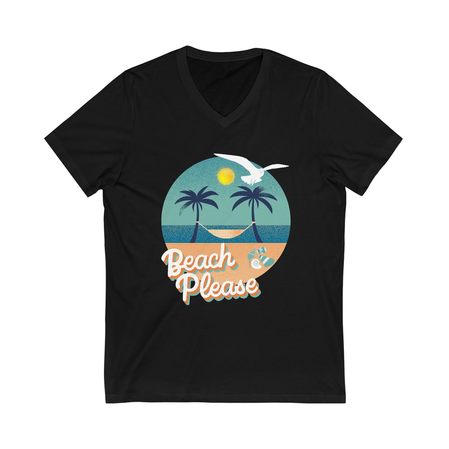 Beach Please V-Neck Tee