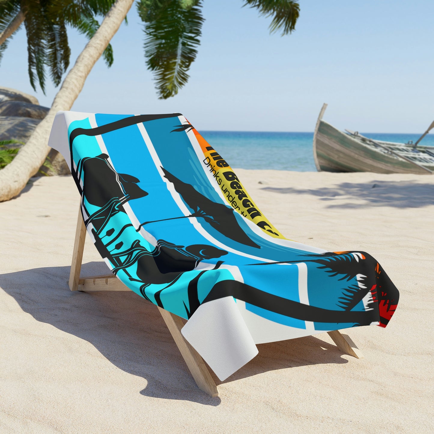 Drinking on the Beach - Beach Towel