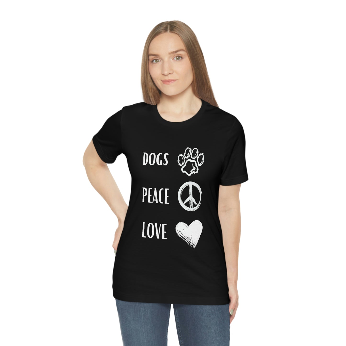 Dogs Peace Love - Short Sleeve Tee 02