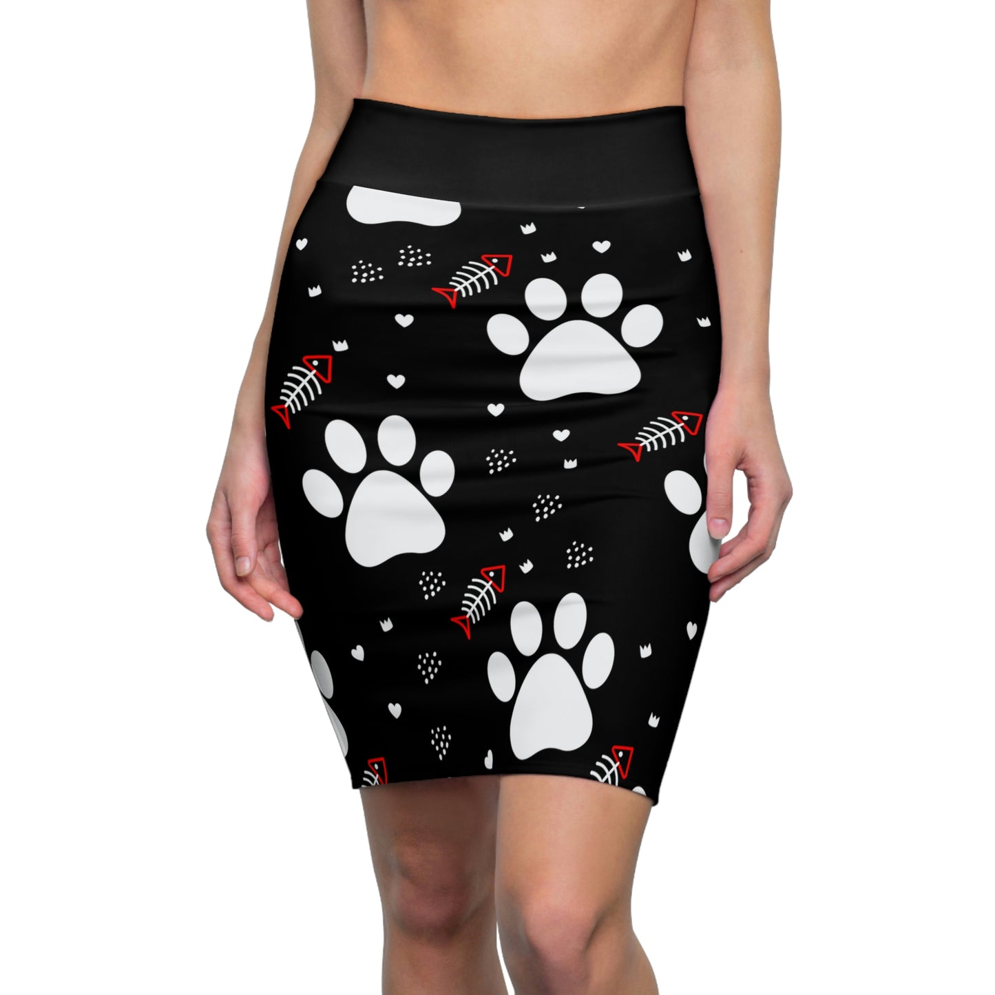 Kitty Paws and Dead Red Fish - Pencil Skirt