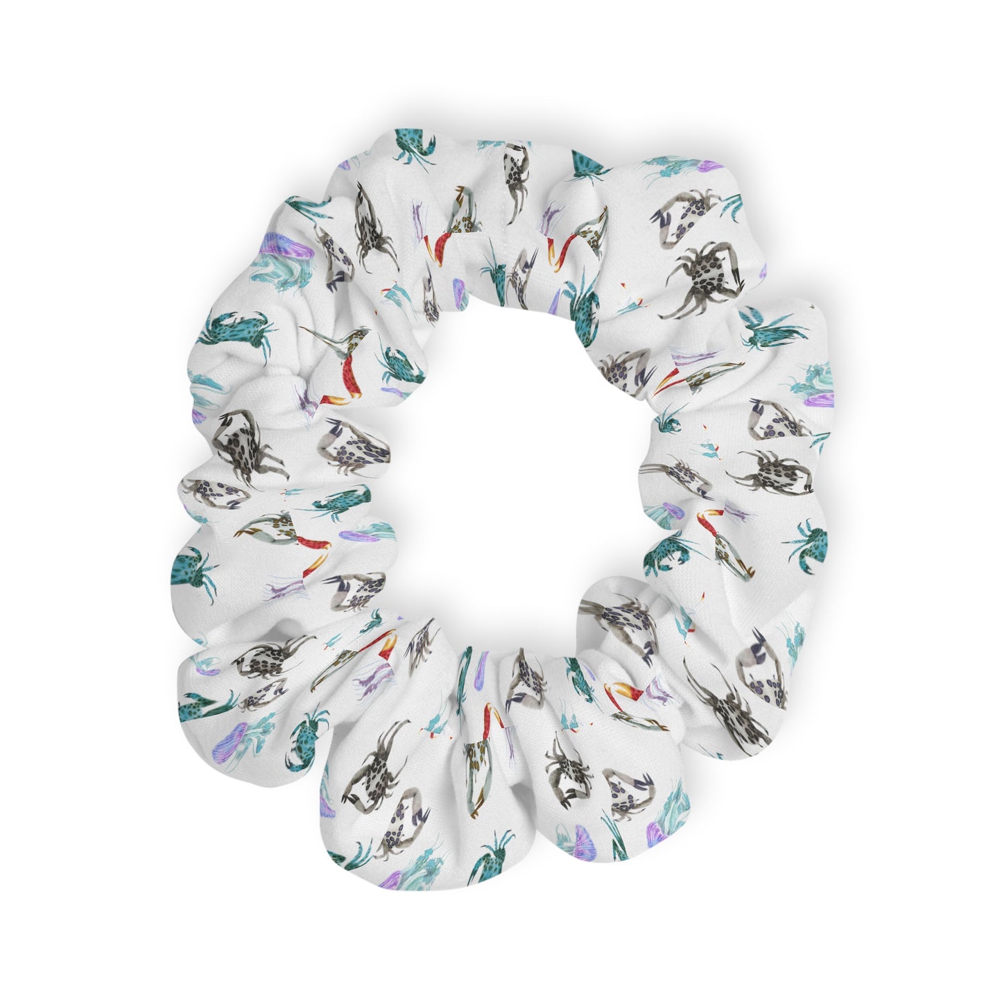 Crab and Jellyfish - Scrunchie