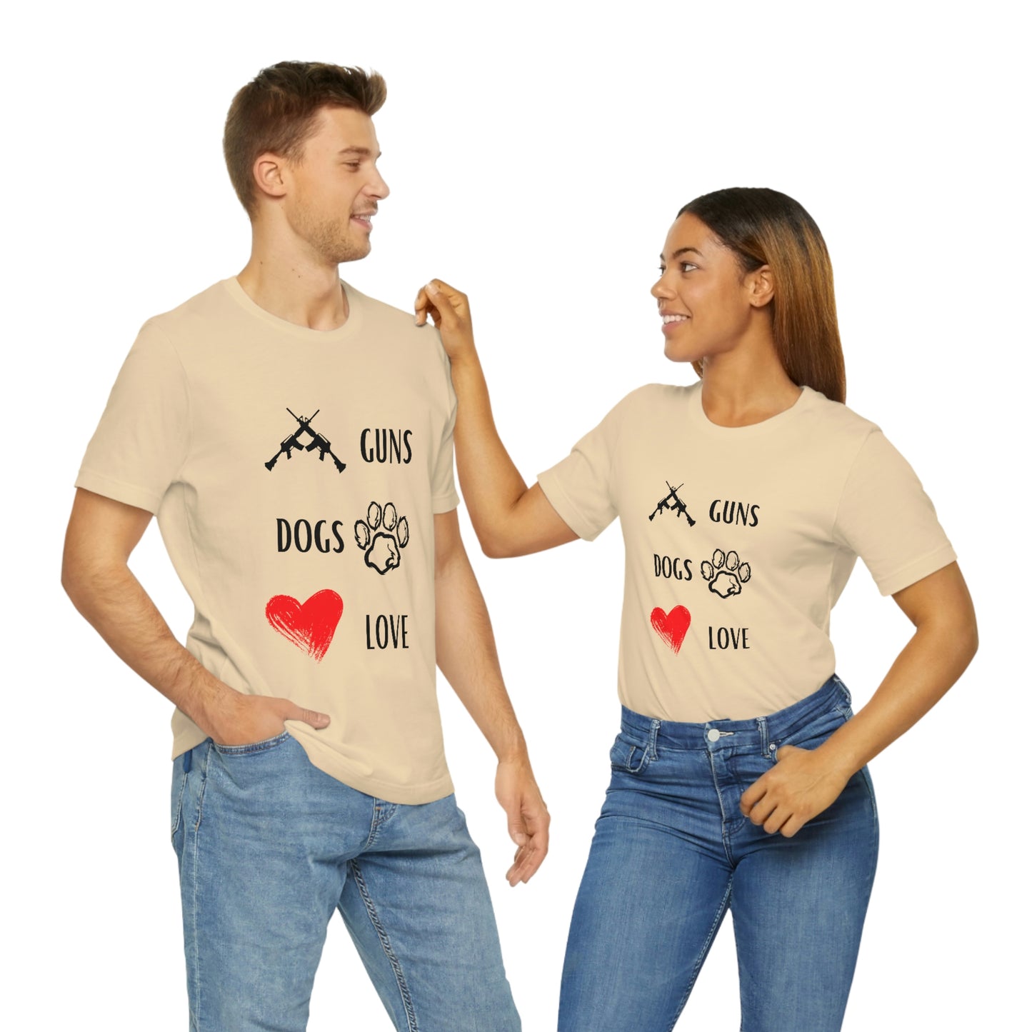 Guns Dogs Red Love - Short Sleeve Tee 02