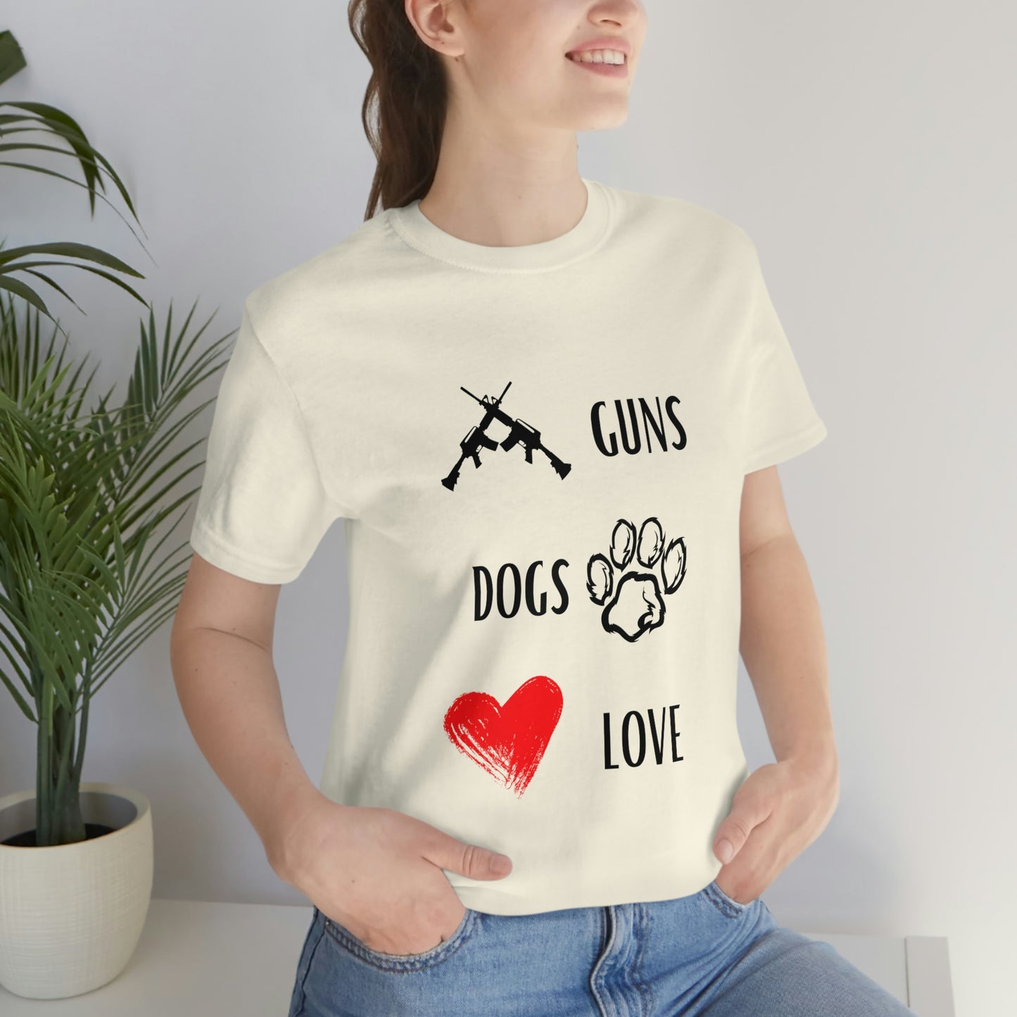 Guns Dogs Red Love - Short Sleeve Tee 02