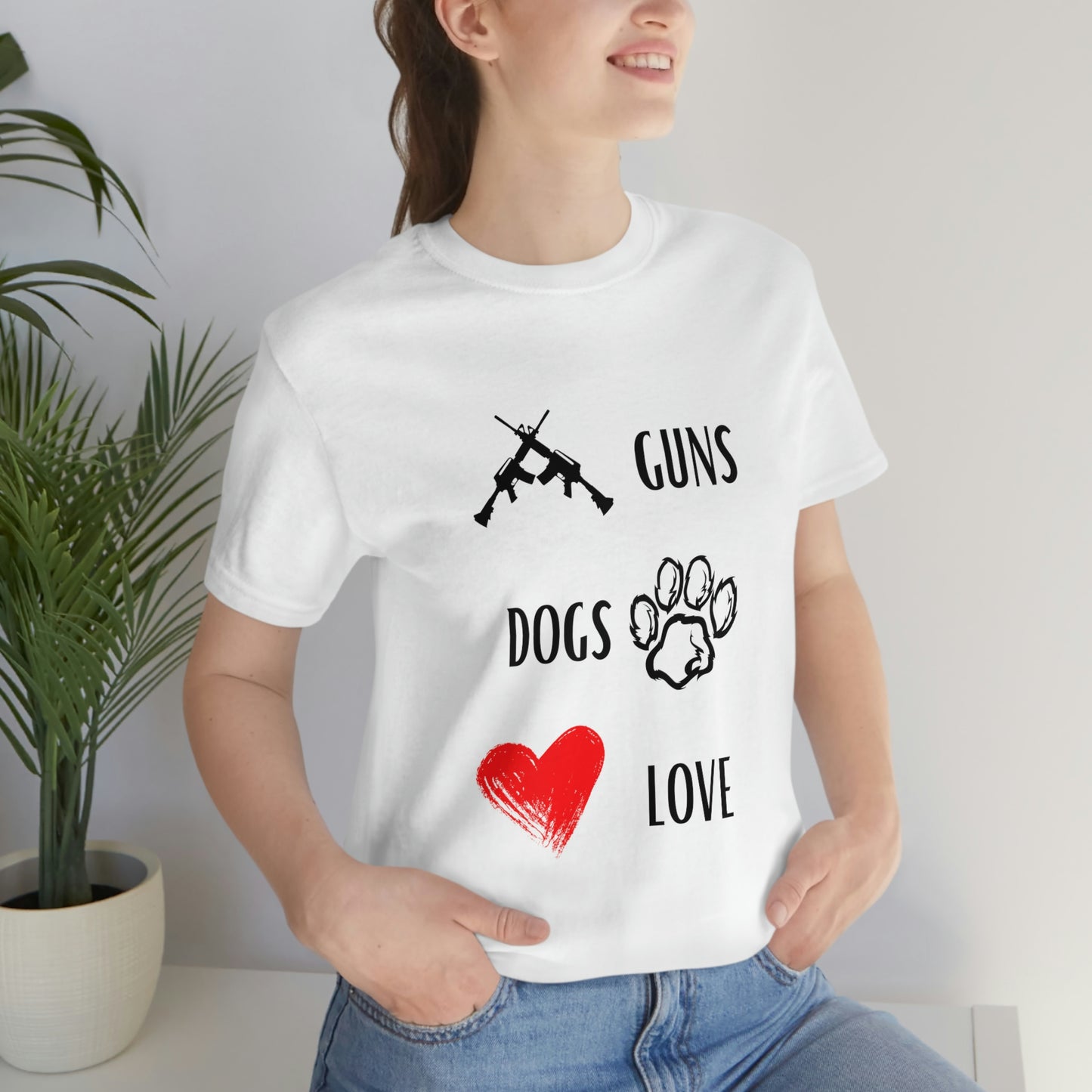 Guns Dogs Red Love - Short Sleeve Tee 02