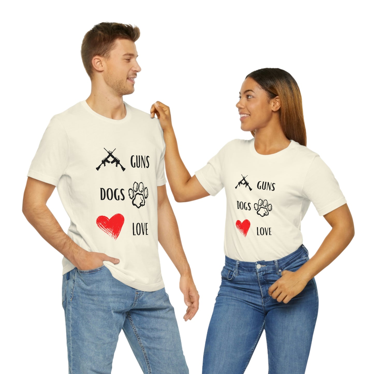 Guns Dogs Red Love - Short Sleeve Tee 02