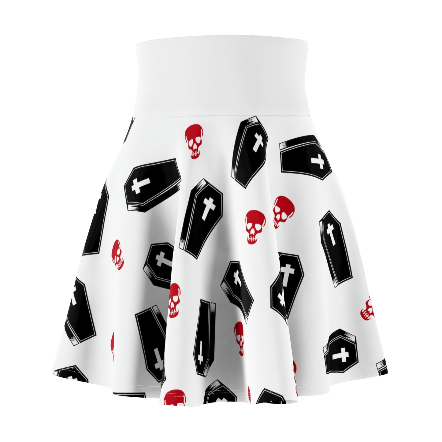 Coffin and Red Skulls Skirt