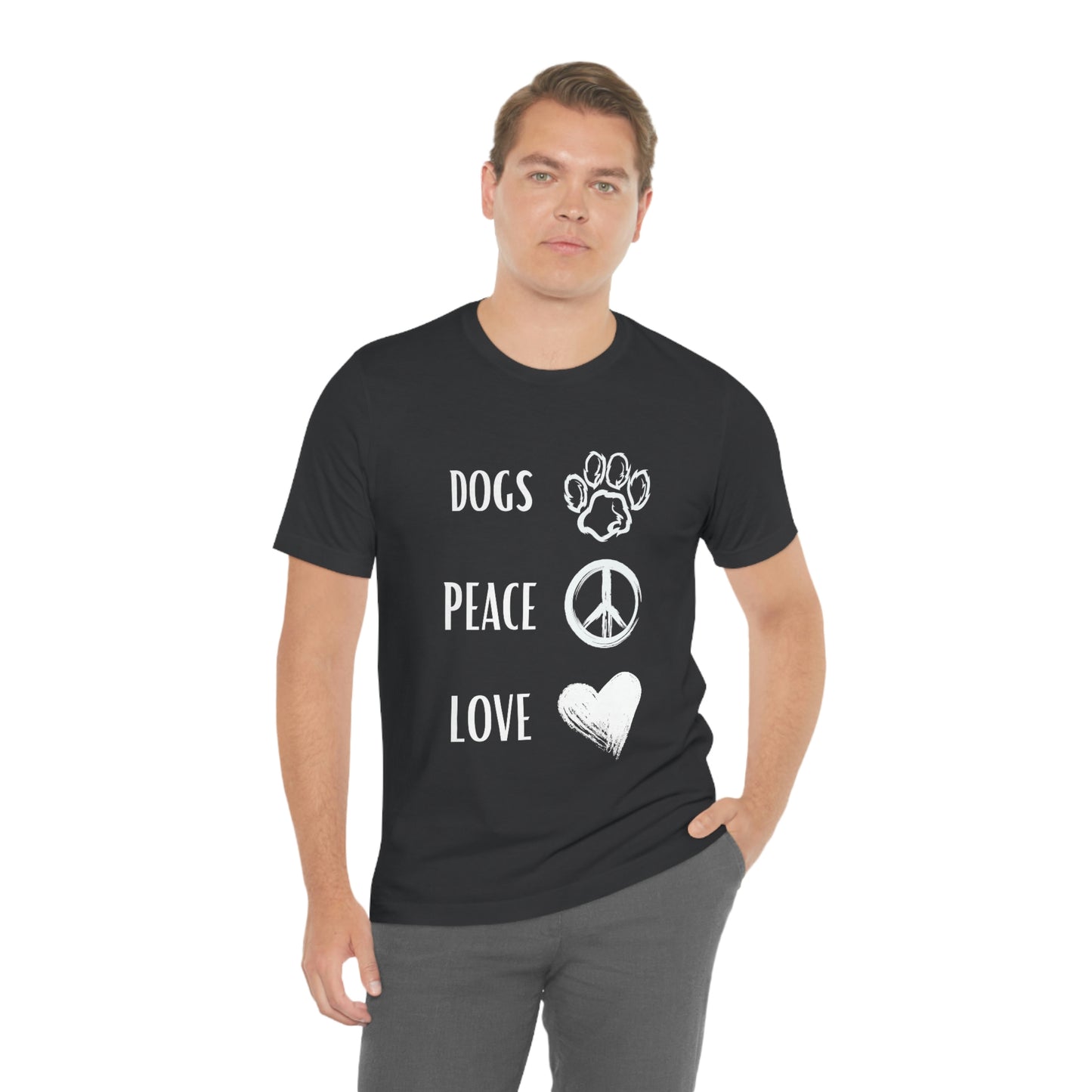 Dogs Peace Love - Short Sleeve Tee 02