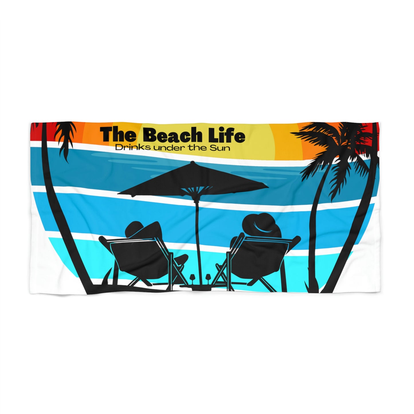 Drinking on the Beach - Beach Towel