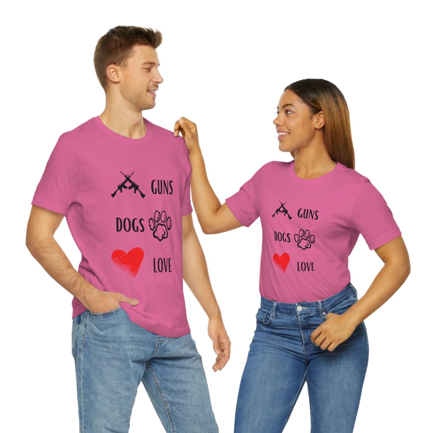 Guns Dogs Red Love - Short Sleeve Tee 02