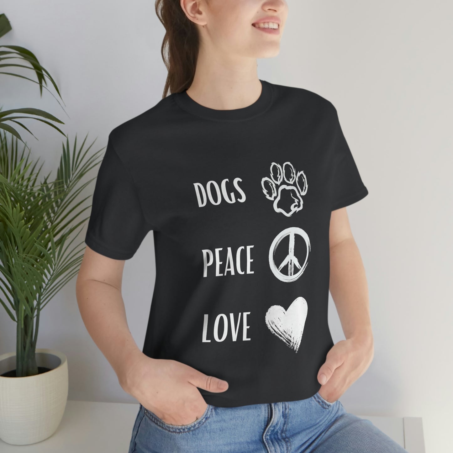 Dogs Peace Love - Short Sleeve Tee 02