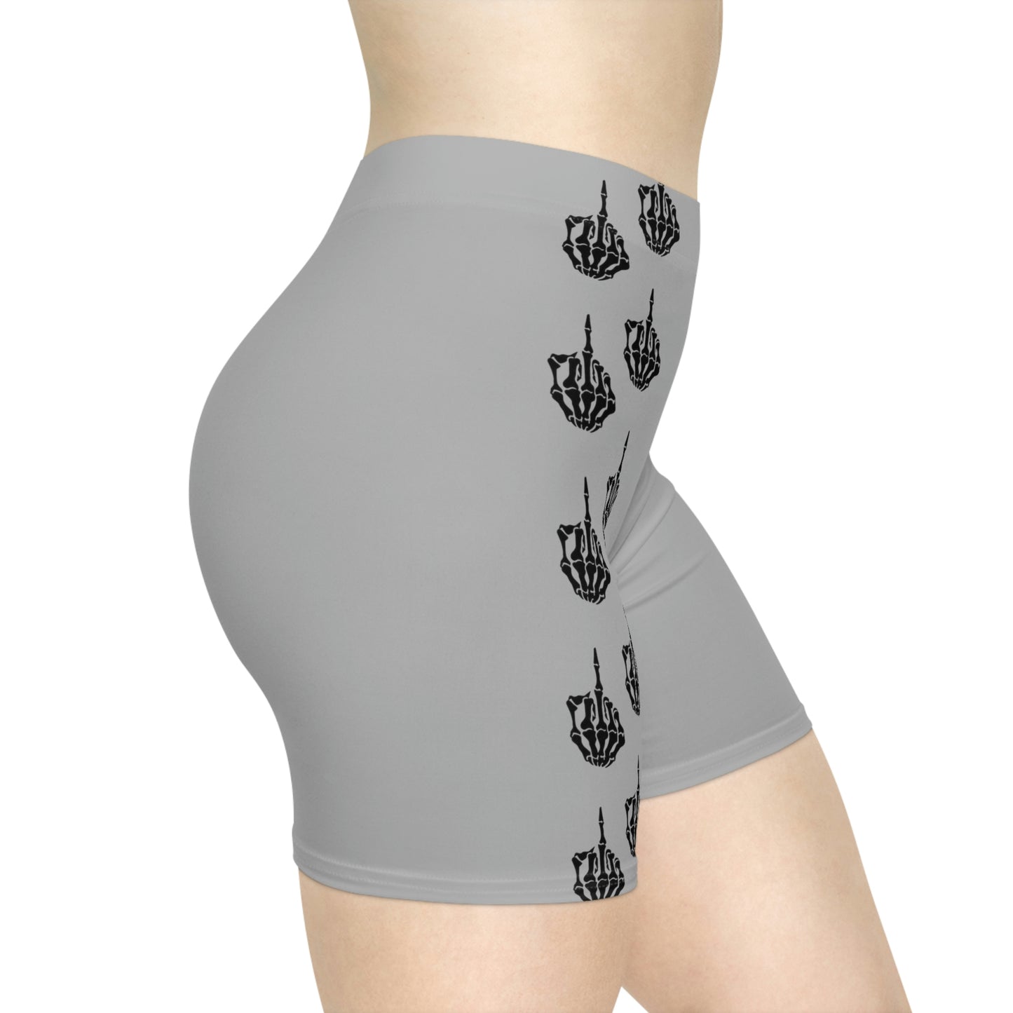 Skeleton Middle Finger Running Shorts