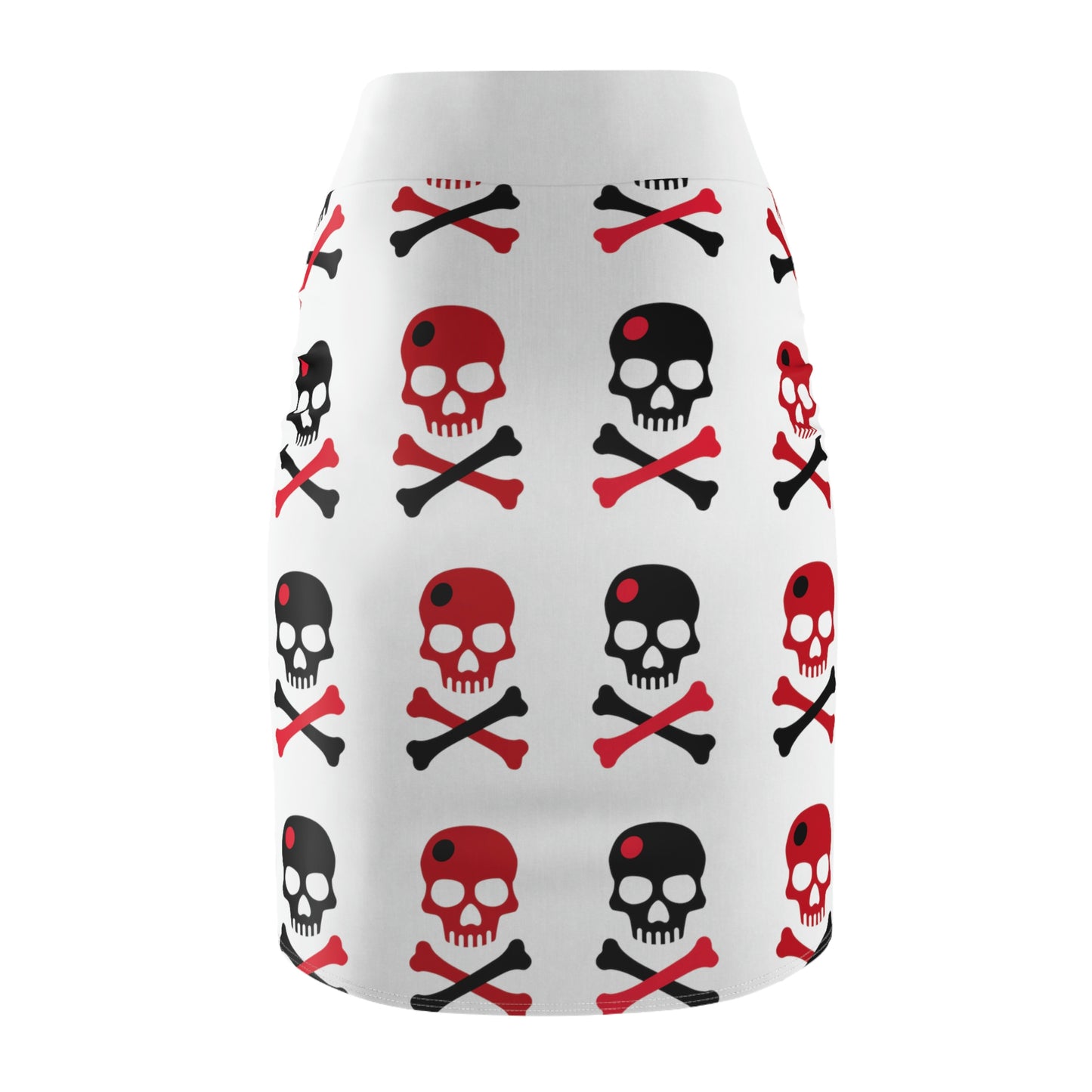 Skull and Bones Pencil Skirt