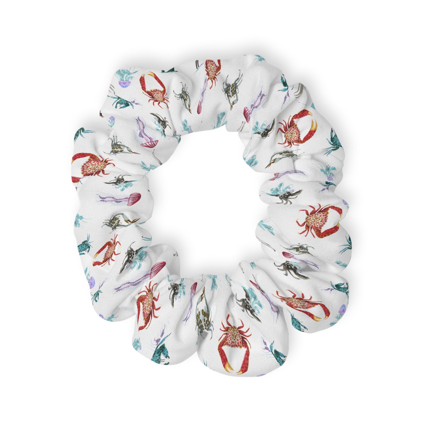 Crab and Jellyfish - Scrunchie