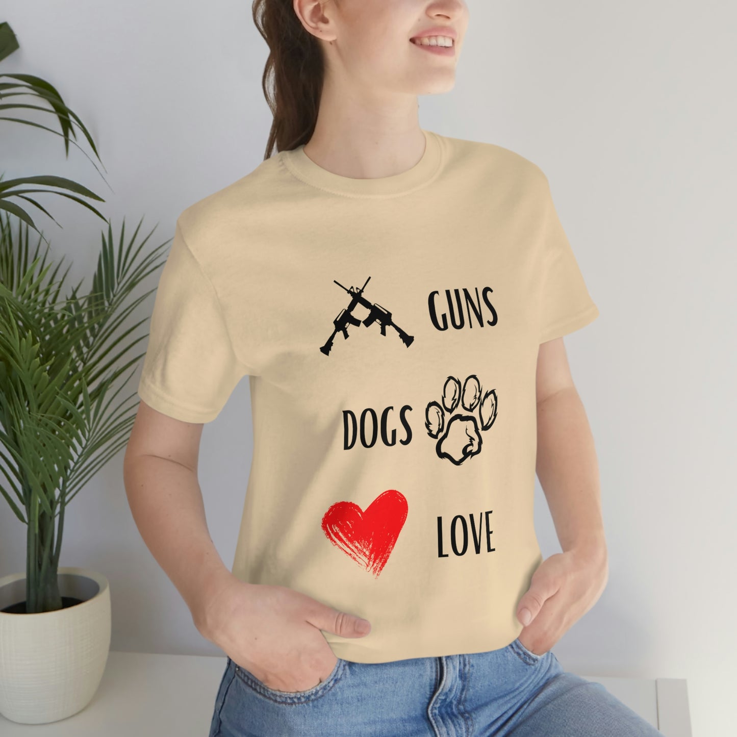 Guns Dogs Red Love - Short Sleeve Tee 02