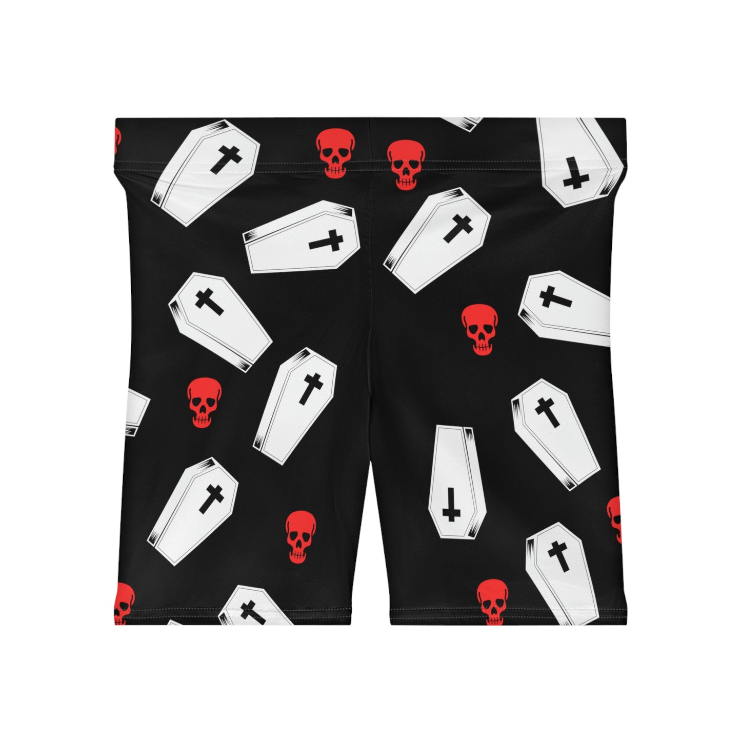 Coffin and Red Skulls Running Shorts