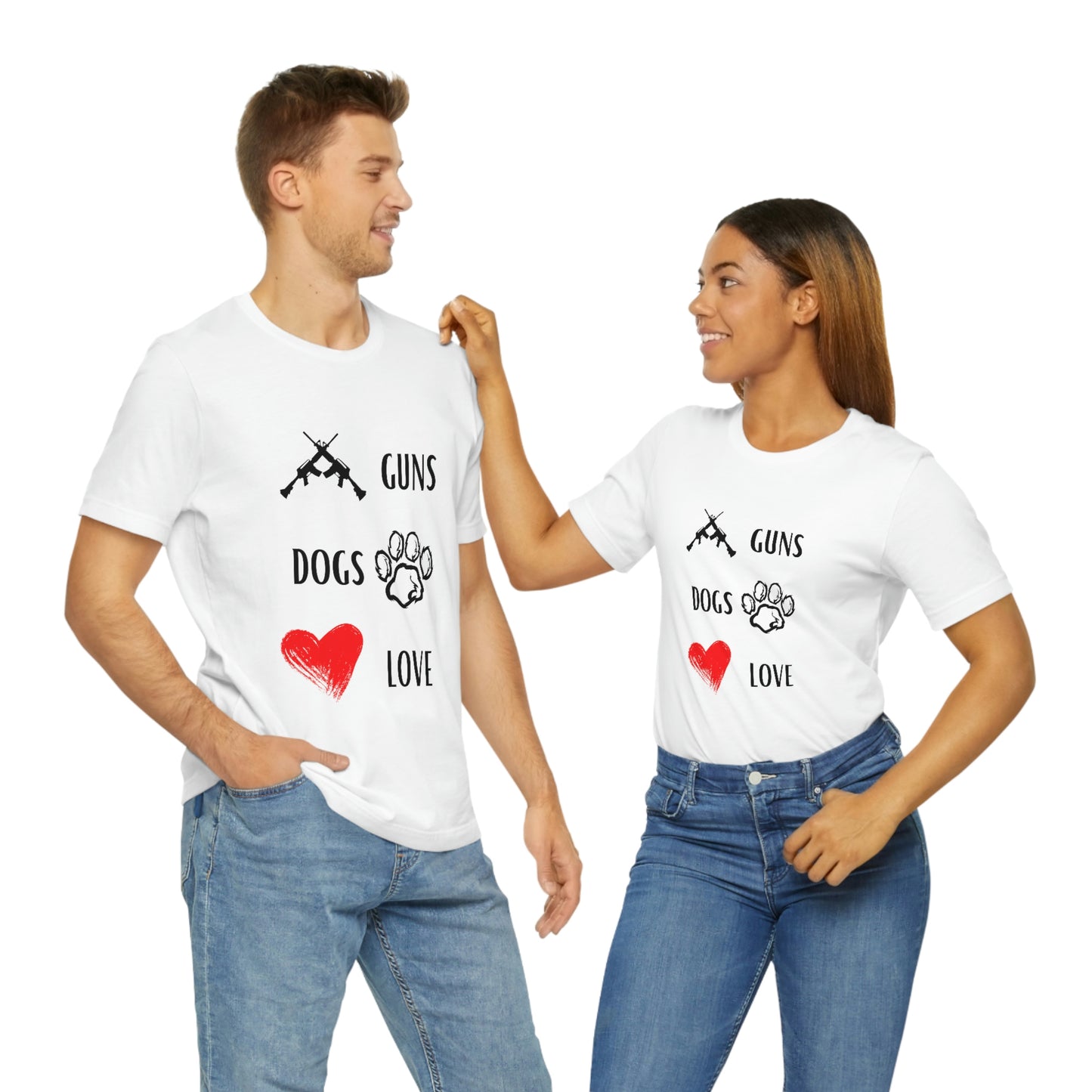 Guns Dogs Red Love - Short Sleeve Tee 02